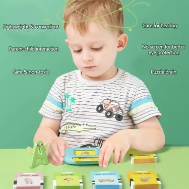 Early Education Flash Card Learning Toys Talking Flashcards for Kids Preschool English Electronic Audio Book Machine Gift 3
