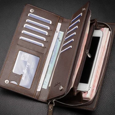 Baellerry Men Wallets Business Long Zipper Large Capacity Quality Male Purse With Card Holder Multi-function Wallet For Men 6