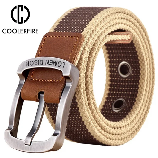 Men's Fabric Belt Canvas Webbing Man Belt for Drilled Military Designer Men Trousers Belt for Jeans Belts Male Waist Belts BF08 2