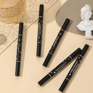 Dragon Ranee Double head Star Seal Eyeliner waterproof non-smudging novice heart plum embellished eye tail eyeliner 5