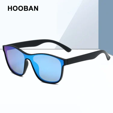 New Square Polarized Sunglasses Men Women Fashion Square Male Sun Glasses Stylish One-piece Lens Driving Vacation Shades UV400 4