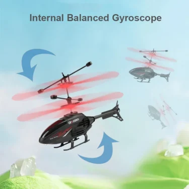 Remote Control Induction Helicopter Dual-mode Suspended Aircraft with Lighting Anti Drop and Collision RC Aircraft 2