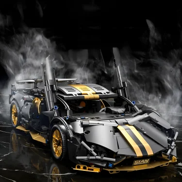 Technical Racing Sport Car Model Building Blocks technic adults 1:14 DIY Supercar Brick Puzzle Toys Kid Adult Gift（1280+granule） 2