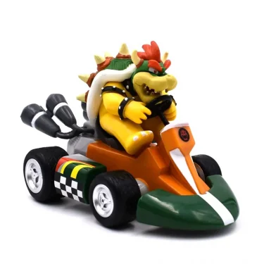 Super Mario Bros Karting Luigi Bowser Princess Peach Yoshi Toad Action Figure Toys Pull Back Car Anime Game Doll Gifts for Kids 5