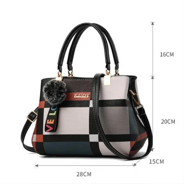 Elegant Designer Handbags Women Bags Messenger PU Leather Crossbody Bags Hairball tassen Girls Shoulder Bag Top-hand Tote Bag 5