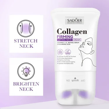 SADOER Collagen Firming Neck Cream Lifting Moisturizing Brightening Message Roller Neck Beauty Cream Necks Skin Care Products 3