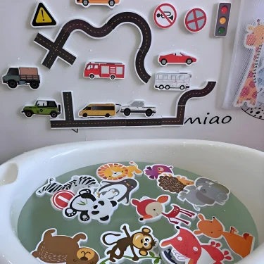 Baby Toy Animal Bath Toys for Kids Soft EVA Paste Bathroom Toys Animal Cognitive Floating Water Toys for Boys Girls 2 to 4 Years 2