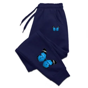 Butterfly Printing Womens Sweatpants Fashion Casual Trend Jogging Trousers Versatile Soft Hot Sales Street Elastic Waist Pants 4