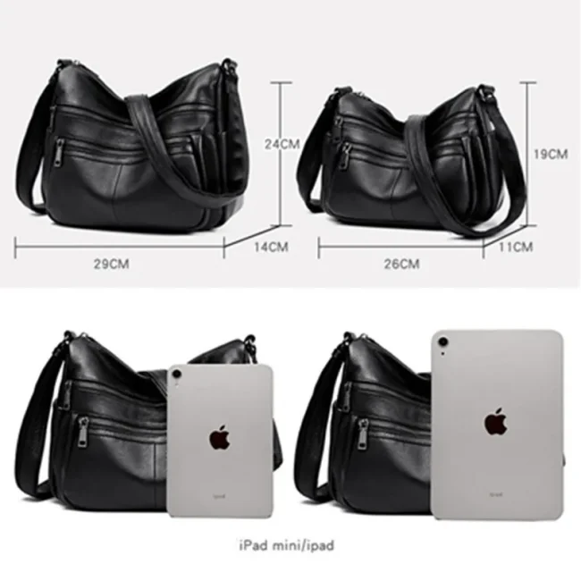 Luxury Designer Soft Genuine Leather Shoulder Crossbody Bag For Women Cow Leather Handbag High Quality Female Messenger Bag 4