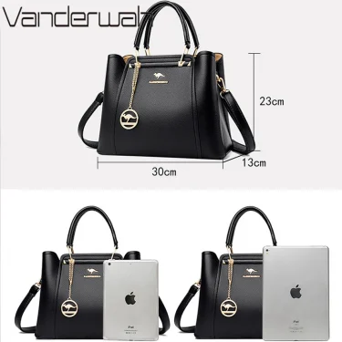 2024 Luxury Women Designer 3 Layers Shoulder Crossbody Sac Ladies Large Capacity Leather Handbags Shopper Brand Messenger Totes 5