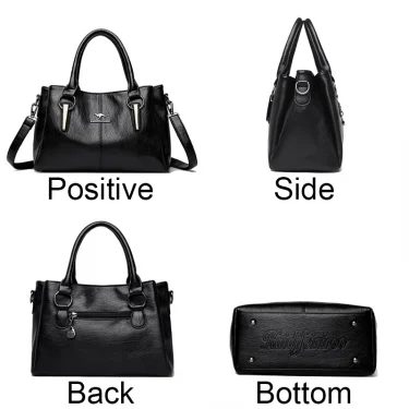 High Quality Cow Leather Ladies Handbags Fashion Luxury Female Messenger Tote Bags Women Genuine Leather Shoulder Crossbody Sac 3