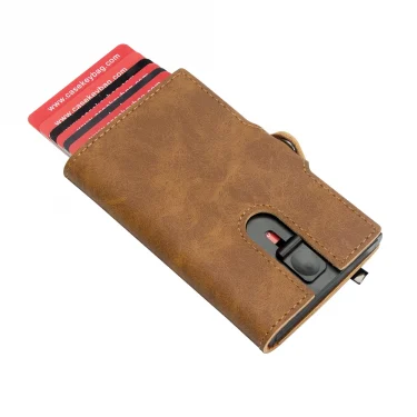 Vintage Small Pop Up Men's Wallet Pu Leather Short Purse Card Holder Hasp Zipper Clutch Solid Carteiras Masculina 5
