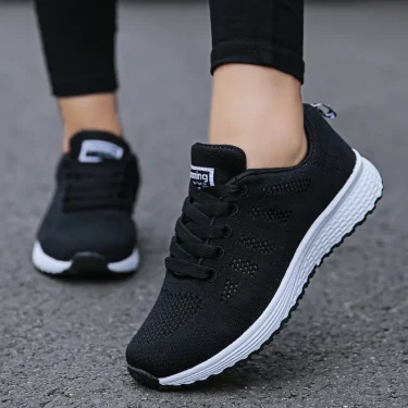 Women Casual Shoes Fashion Breathable Walking Mesh Flat Shoes Sneakers Women Gym Vulcanized Shoes White Female Footwear 2