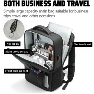 XOKY Business Backpack 17.3 Inches Laptop Backpack USB Charging Bag Fashion Large Capacity Laptop Waterproof Travel Backpack2101 2