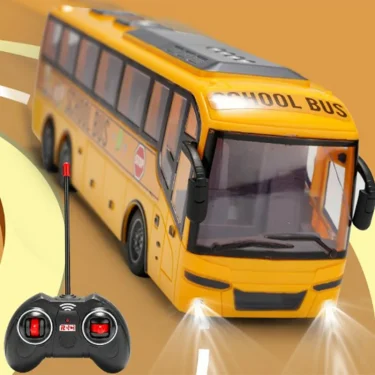Rc Large Electric Bus Radio Controlled Car Tour Bus School Bus Model With LED Radio Control Machine Boy Toy Christmas Gift 5