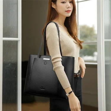 Genuine Brand Soft Leather Hand Bags Big Handbags Women Shoulder Bags for Laptop Luxury Designer Tote Shopping Top Handle Bag 2
