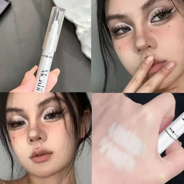 1pc Shimmering Highlight Stick, Glitter White Eyeshadow Pencil for Bright Eyes, Dazzling Effect Makeup Highlighter Pencil 2