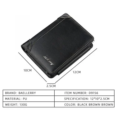 New Leather Men Wallets High Quality Zipper Short Desigh Card Holder Male Purse Vintage Coin Holder Men Wallets 5