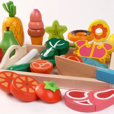 Simulation Kitchen Pretend Toy Wooden Classic Game Montessori Educational Toy For Children Kids Gift Cutting Fruit Vegetable Set 3
