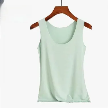 Women Summer Tight fit No trace Tanks Camis Vest Fashion Casual Sleeveless Ladies Street Tanks Tops Tees Hotsweet Bra B3192 6