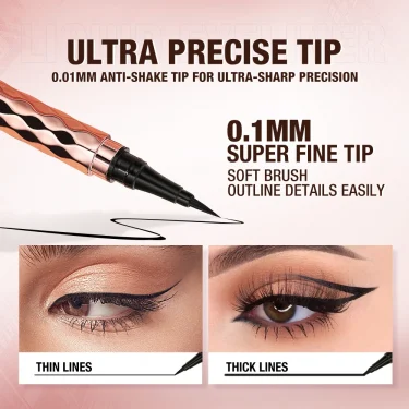 O.TWO.O Black Liquid Eyeliner Eye Make Up Super Waterproof Long Lasting Eye Liner Easy to Wear Eyes Makeup Cosmetics Tools 5