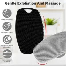 1pc Soft Silicone Exfoliating Brush Cleanser Manual Body Cleansing Scrubber Shower Gentle Massage Bath Brush For Men 3