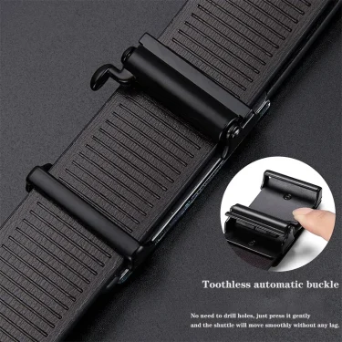 BISON DENIM Male Belt Luxury Brand Automatic Men Belts Cowskin Leather Waist Strap Fashion Genuine Leather Men's Belts For Jeans 5