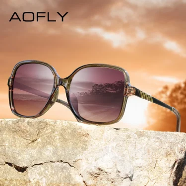 AOFLY Retro Oversize Polarized Sunglasses For Women Fashion Travel Beach Driving Sun Glasses Female Goggles UV400 Protection 1