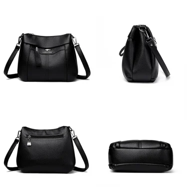 New Ladies Large Capacity Shopping Messenger Tote Soft Leather Luxury Handbag Women Bag Designer 3 Layers Shoulder Crossbody Sac 3