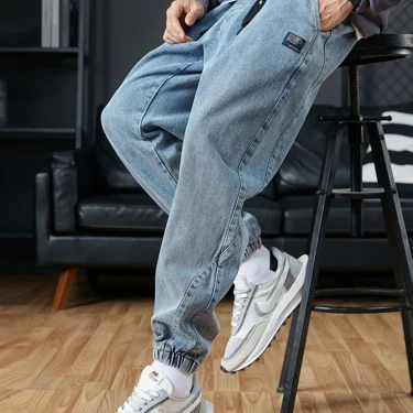 Big Size Men's Jogger Jeans 6XL 7XL 8XL Streetwear Black Blue Casual Denim Cargo Pants Stretch Cotton Taper Jeans Baggy Trousers 2