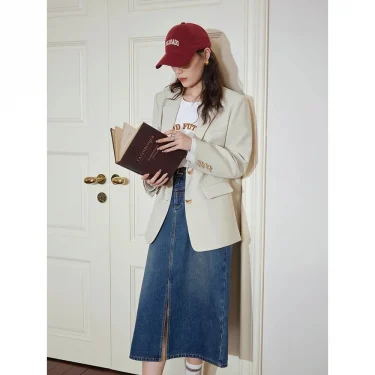 Women's Loose Blazer Women's Coat Spring New Casual Simple Blazer Office Women's Casual Blazer Coat 4