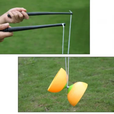 Sensory Training Equipment Leather Chinese Diabolo Soft Thicken Chinese Yo-yo Bowl Shape Diabolo Toy Outdoor 3