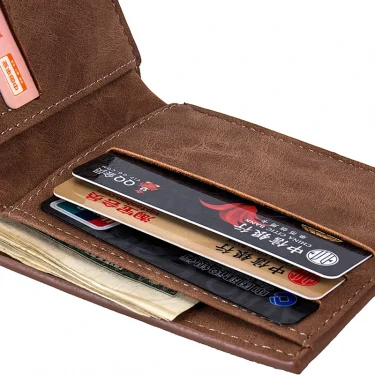 Wallet Men Leather Purse for Men Wallets with Zipper Card Holder Coin Pocket Male Money Bag Classic Monederos De Hombre 5