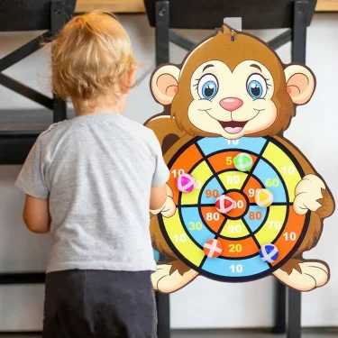 Educational Games Dart Board Baby Toy Stickey Ball Dart Indoor Sports Child Montessori Games for Children 3 to 7 Years 4