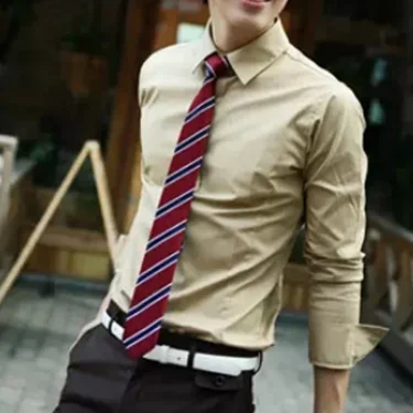 Casual Summer Shirt Men Solid Long Sleeved Shirts Business Slim Fit Male Black White Social Shirts Camisa Masculina Tops 3