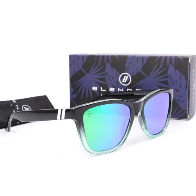 Blue Mirror Sunglasses Men Polarized UV Ray Lense Eyewear Vintage Fashion Square Men Sun Glasses 0717 4