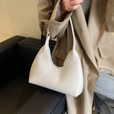 MOODS Fashion Underarm Shoulder Bags For Women PU Leather Pure Color Armpit Hobo Bag New Luxury Designer Purses And Handbag 5