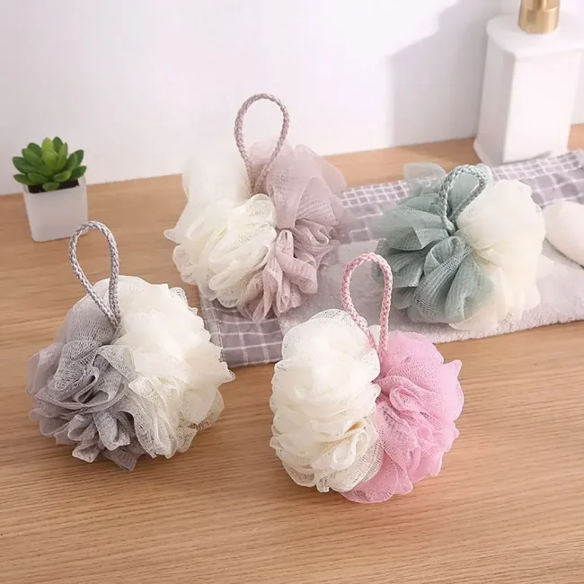 Soft Shower Mesh Foaming Sponge Body Scrub Exfoliating Back Brush Skin Cleaner Bath Bubble Ball Skin Care Bathing Accessories 2