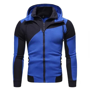 Men Hooded Fleece Zip Hoodie Men Thick Solid Color Sweatshirt Mens Casual Hoodies Sportswear Hooded Sweatshirts 5