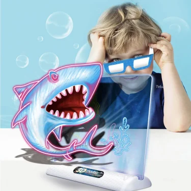 3D Magic Drawing Pad LED Light Colorful Space Ocean Dinosaur Painting Board Kids Educational Toys Grow Playmates Creative Gift 3