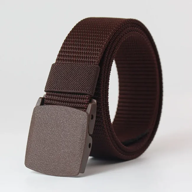 Classic Men Women Belts Military Nylon Adjustable Belt Outdoor Travel Tactical Waist Belt with Plastic Buckle for Pants 6