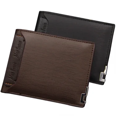 Fashion Men's Wallet PU Leather Short Card Holder Purse for Men Luxury Designer Billfold Male Portable Small Cardholder Wallets 5