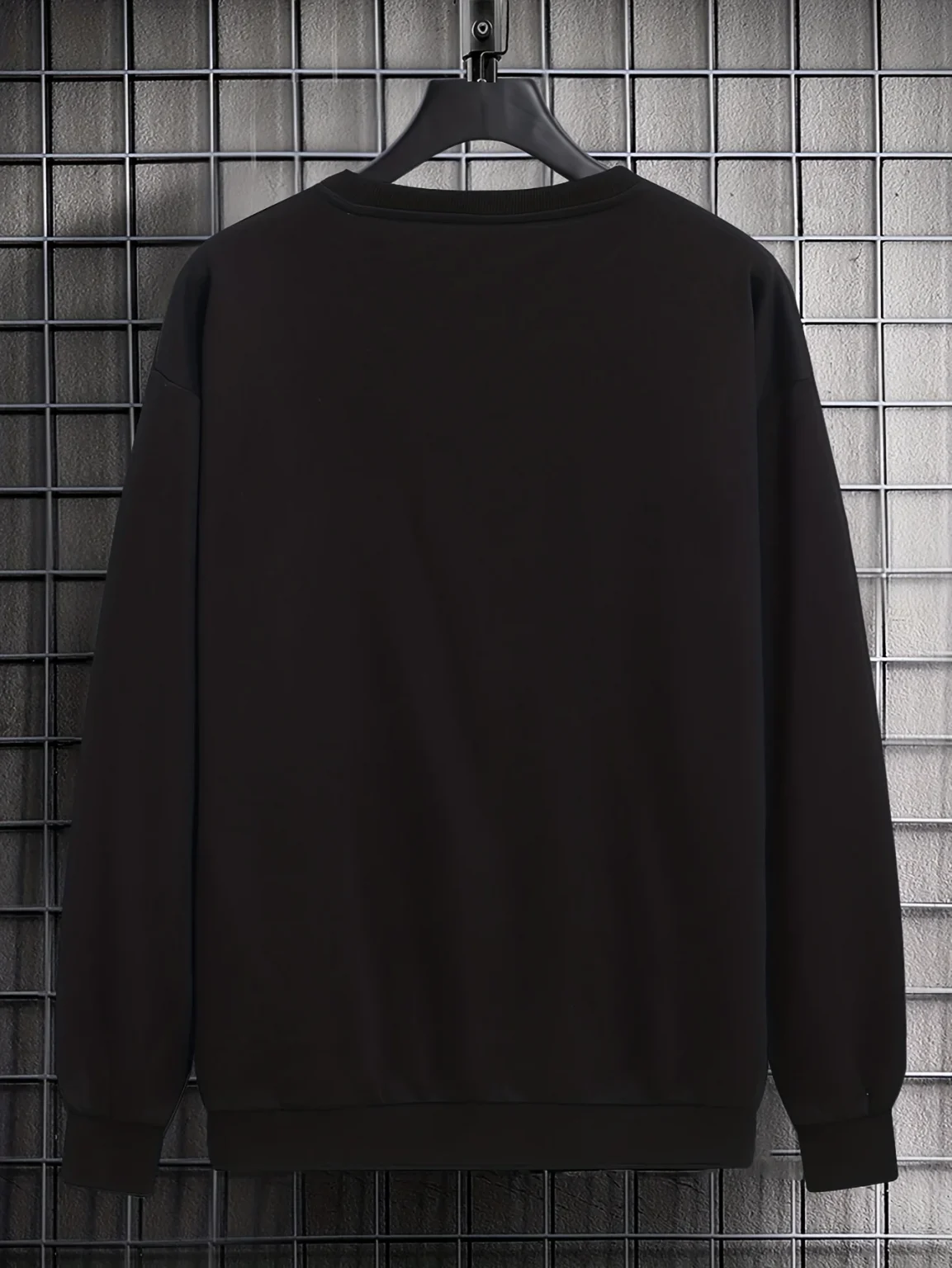 Men's autumn and winter fashionable casual loose Los Angeles letter printed fleece pullover round neck long sleeved sweatshirt 6