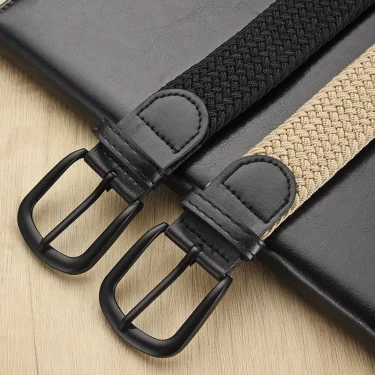 Men's Elastic Belt Stretch Women Waist Belts Fashion High Quality Waistband Ladies Trend Working Brown Belt DT115 4
