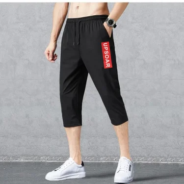 Summer Men's Shorts Breathable Stretched Nylon Ice Silk 3/4 Short Capris Pants Sports Breeches Plus Size Casual Shorts Male 4