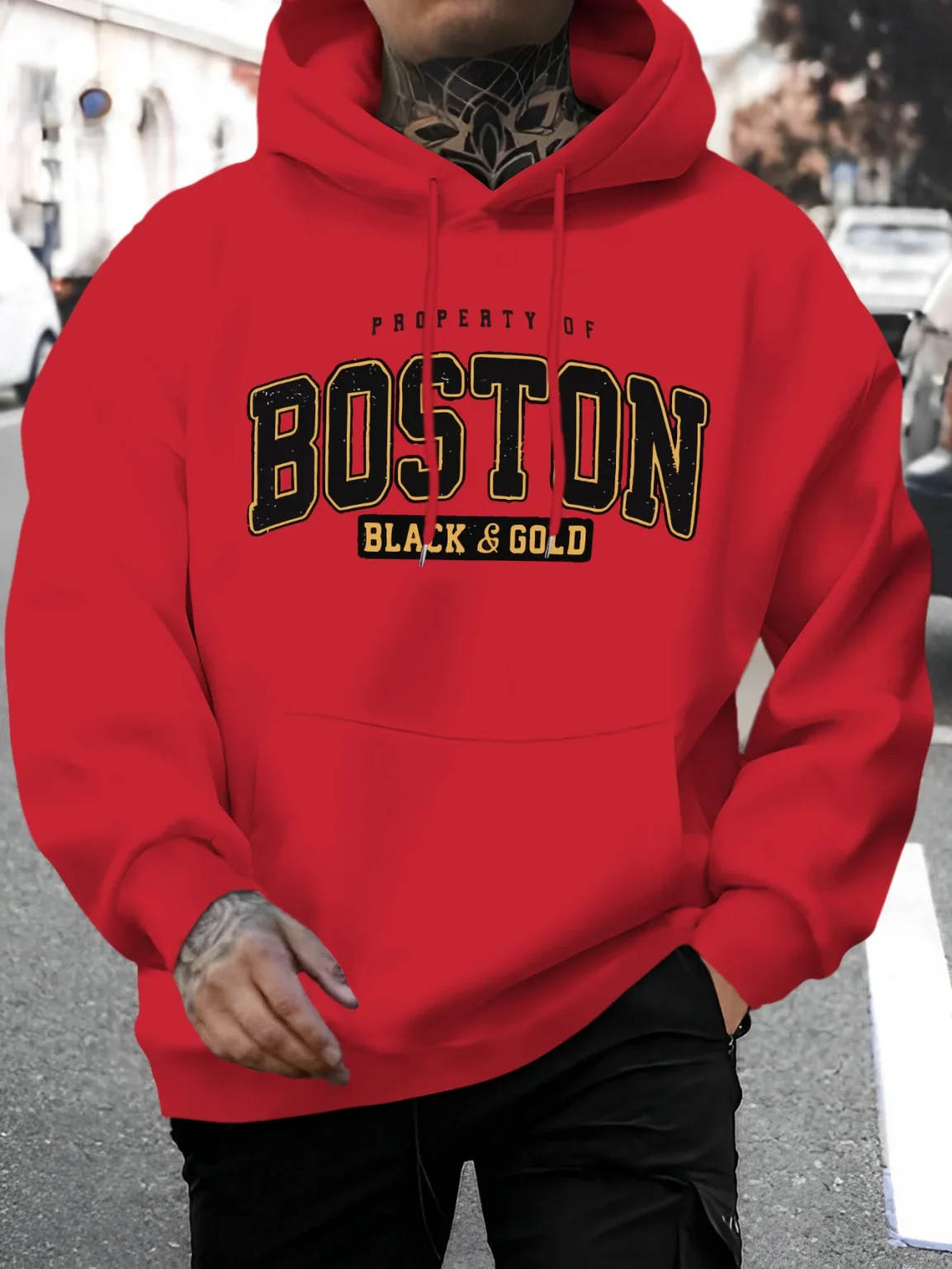Autumn/Winter Boston Hoodie Design Men's Street Style Sportswear Autumn Casual Hoodie Fashion Round Neck Hoodie 5