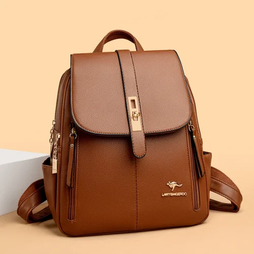 Winter New Women Leather Backpacks Fashion Shoulder Bags Female Backpack Ladies Travel Backpack School Bags For Girls Sac 1