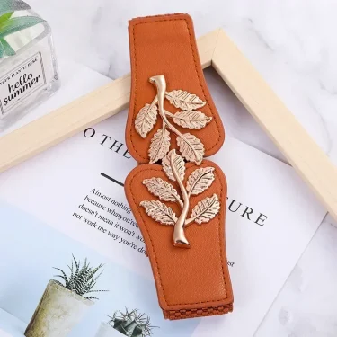 Fashion Ladies Decorated Elastic To Buckle Wide Girdle Casual Dress Belt Red White Black Luxury Brand Designer Belts for Women 4