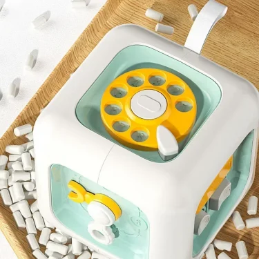 6 in 1 Montessori Educational Toys Sensory Busy Board Baby Practice Skills Drawer Cube Fidget Educational Toys for Girl Boy 2
