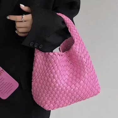 Designer luxury bag Woven tote Women's clutch bag PU women's braided bag summer bag woman festa Beach small bag low price 2